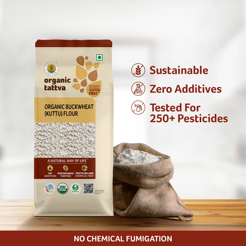 Organic Buckwheat (Kuttu) Flour