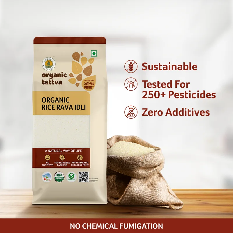 Organic Rice Rava Idli